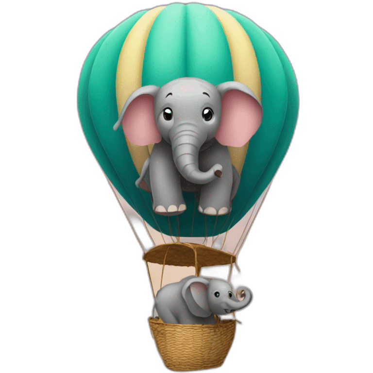 elephant in a hot air balloon emoji