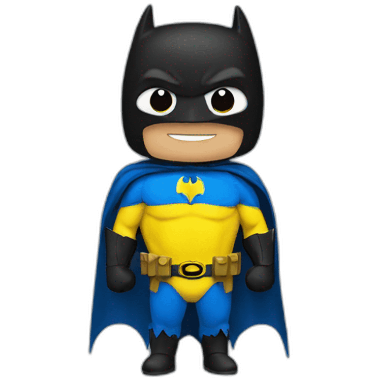 batman with ukrainian flag emoji