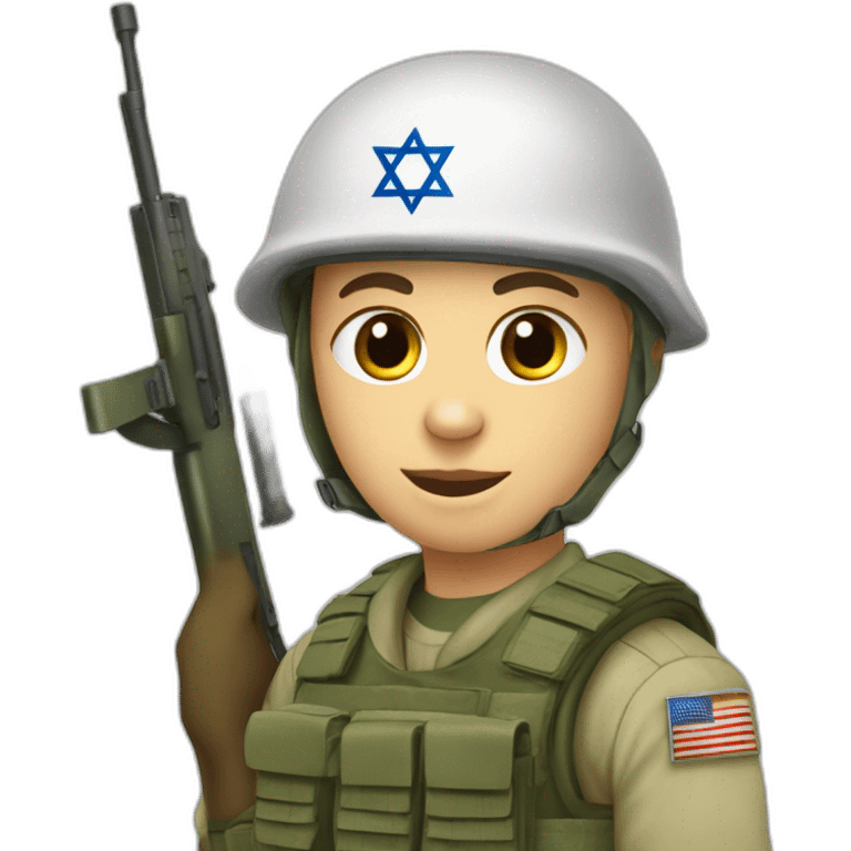  White Akbash and to Israel idf soldier  emoji