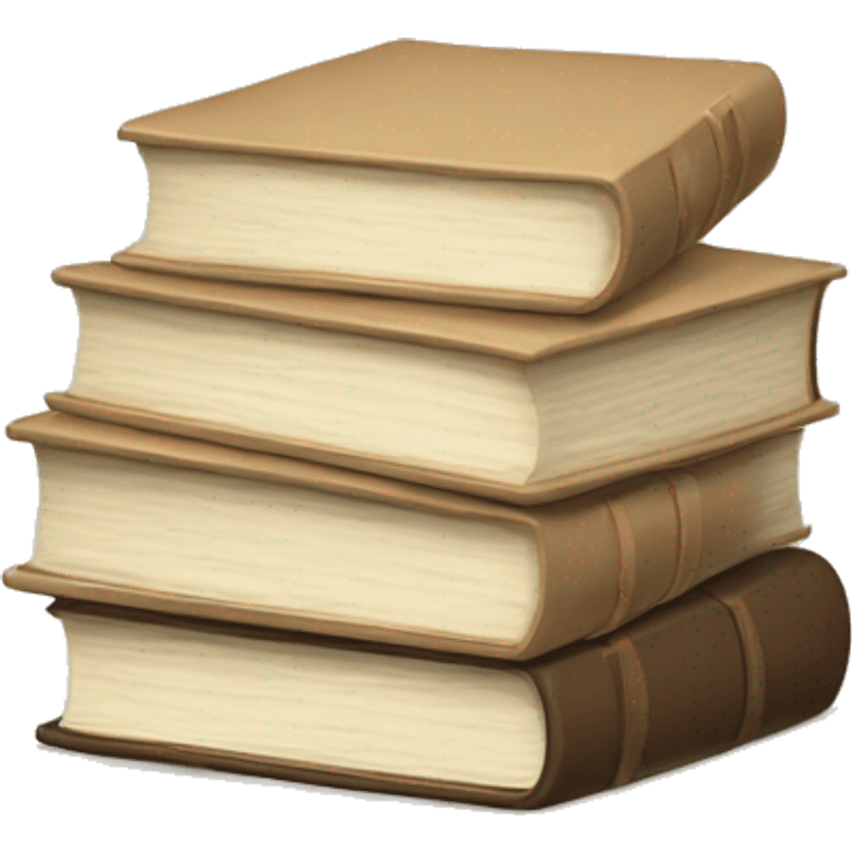 a beige stack of books emoji