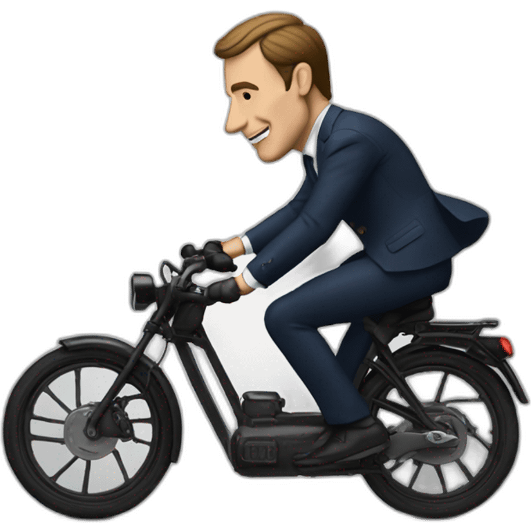 macron on bike emoji