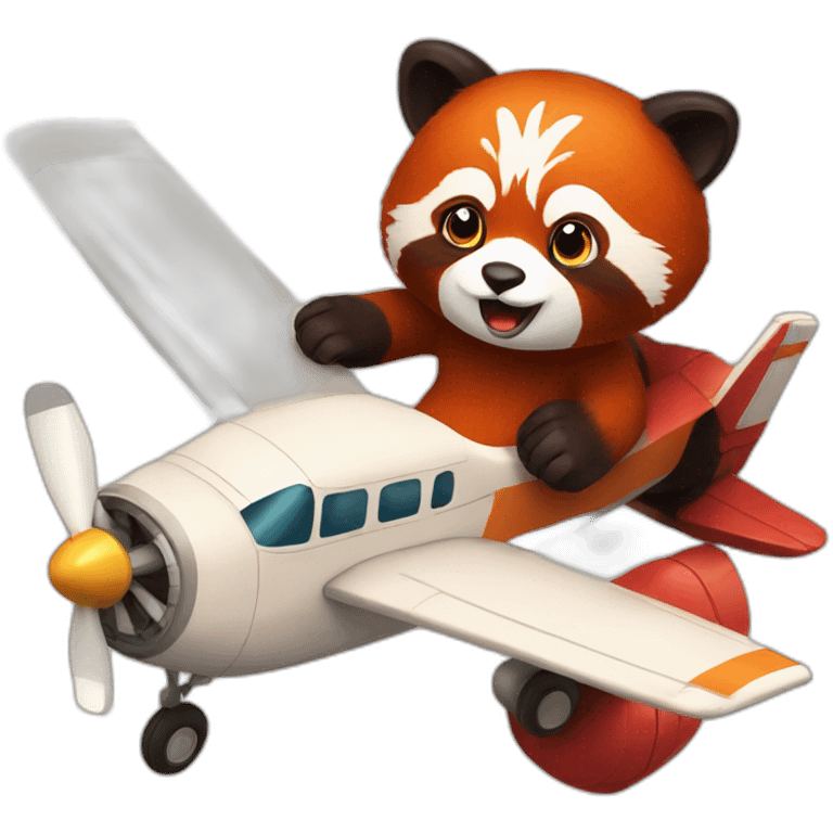 red-panda-traveling-plane emoji