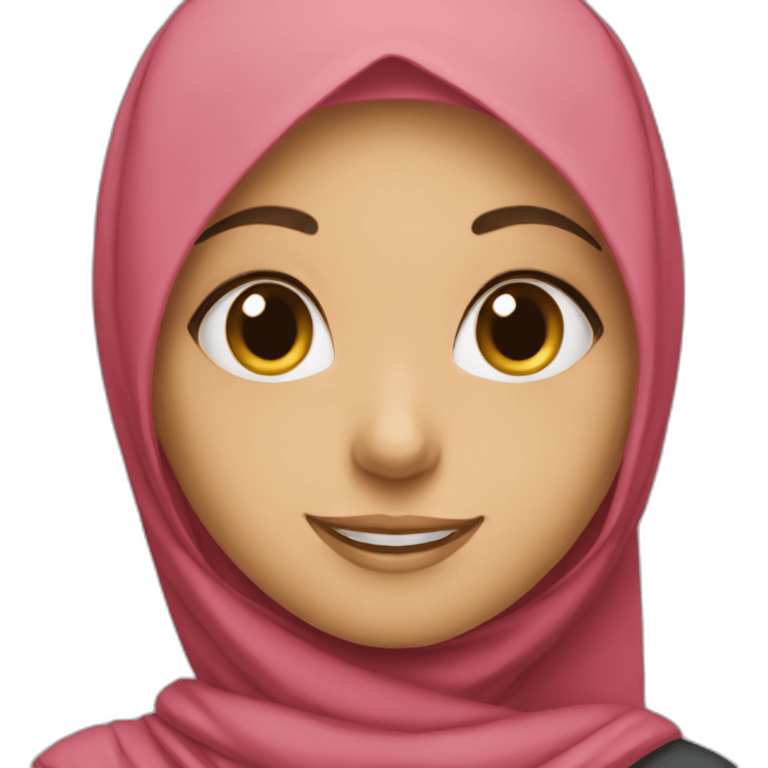 hijabi girl smiling and shy emoji