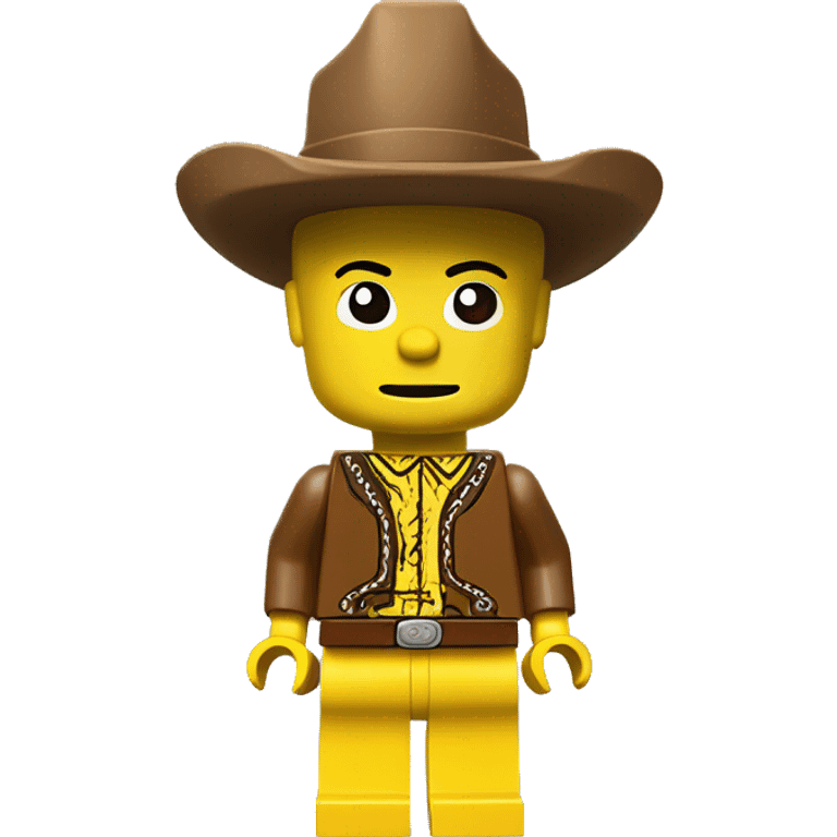 Cowboy yellow lego man emoji