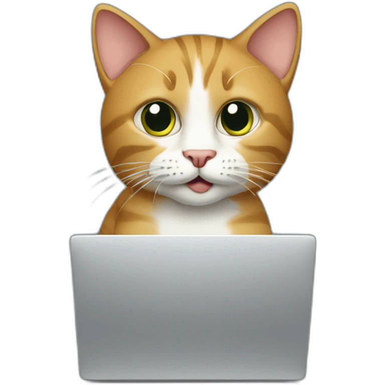 cat on a computer emoji