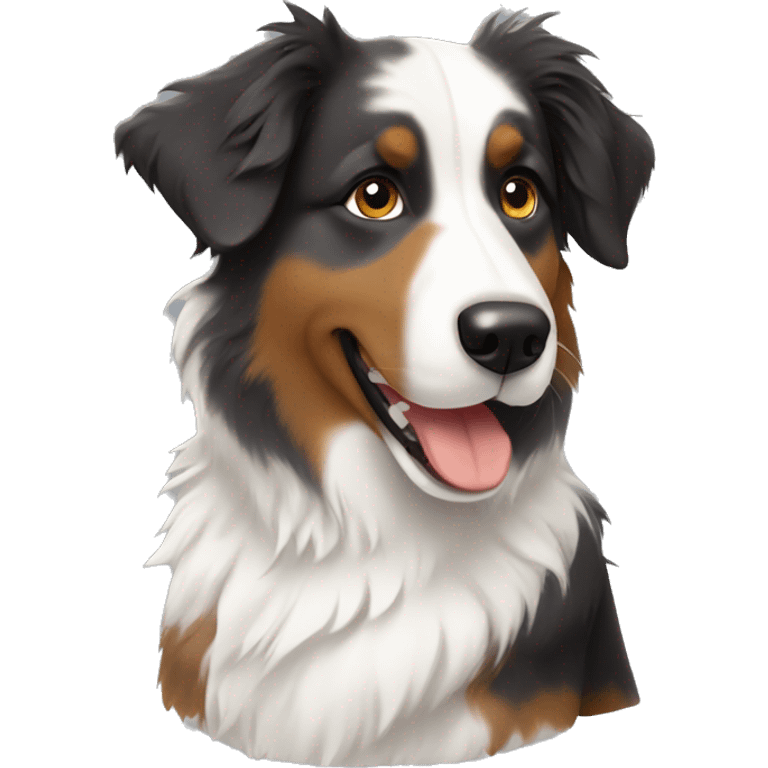 Australian shepherd 3 color wearing sweater emoji