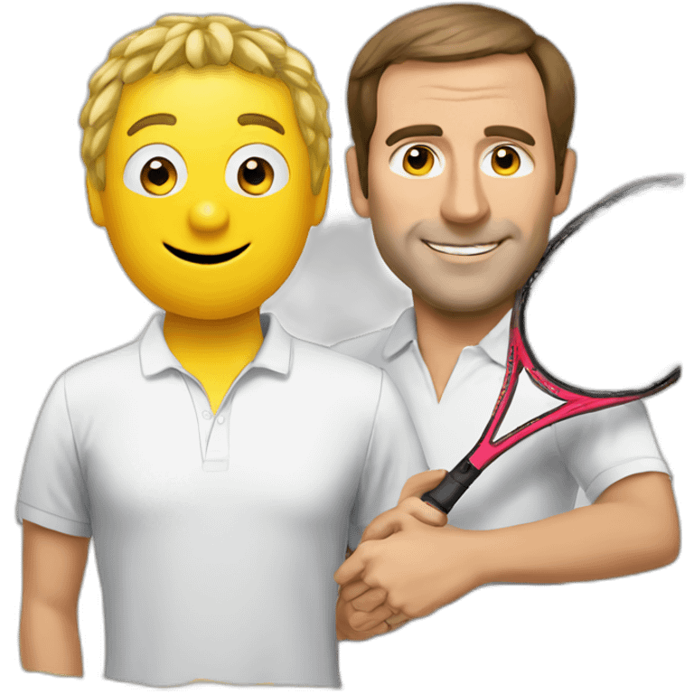 Badminton avec macron emoji