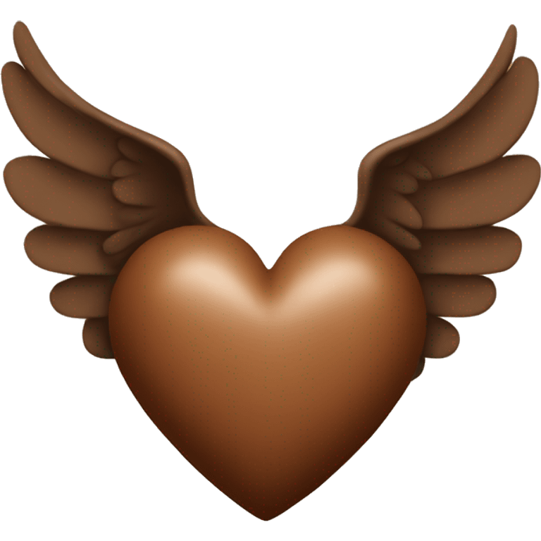 brown heart with wings emoji