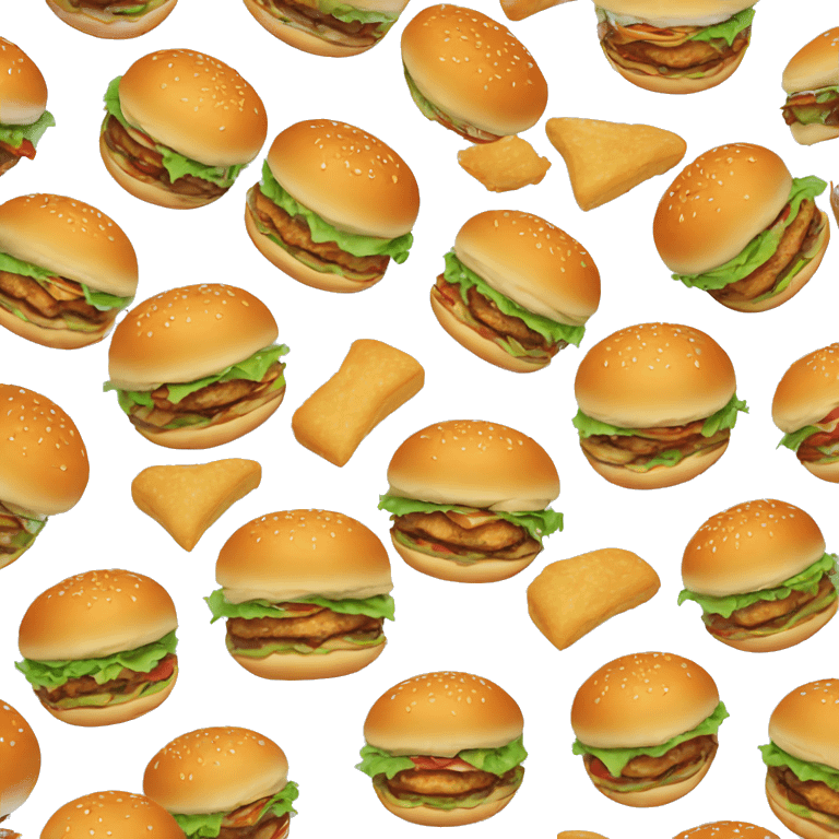 chicken burger emoji