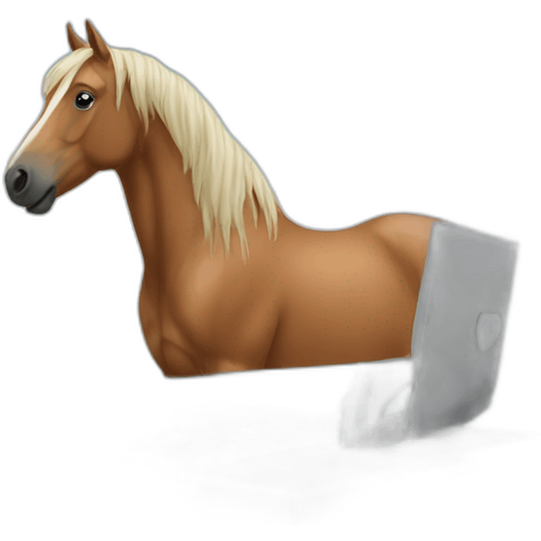 a horse on a computer emoji