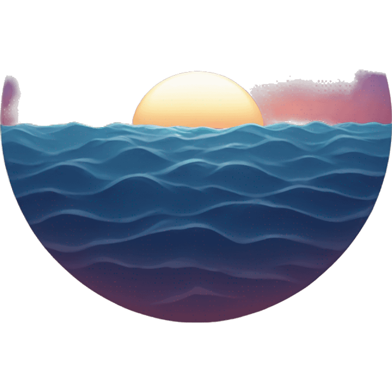 ocean with sunset  emoji