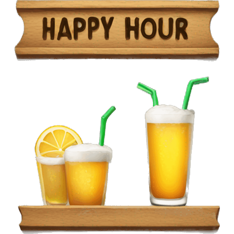 happy hour sign emoji