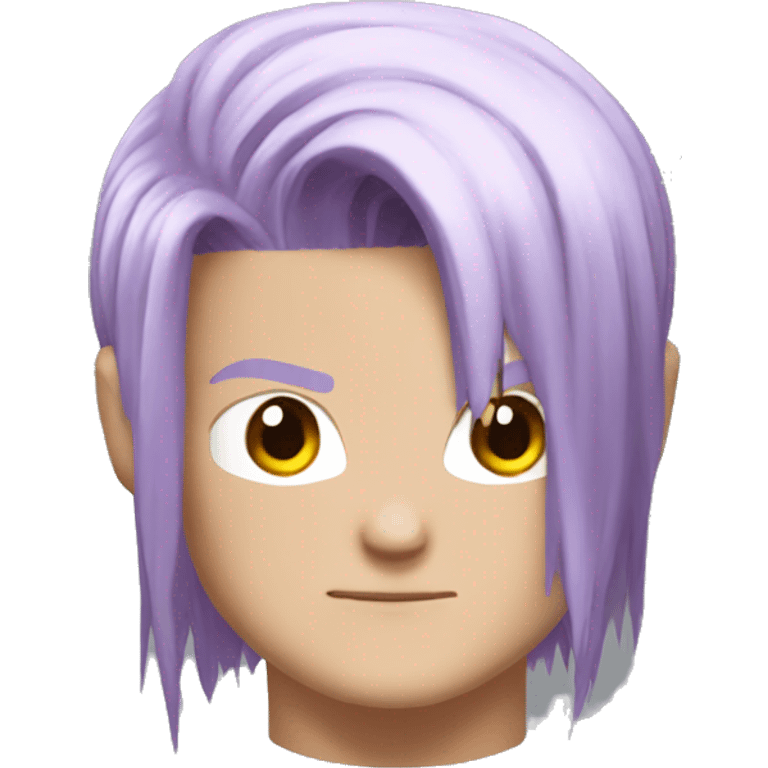 trunks with light purple hair in dragon ball emoji