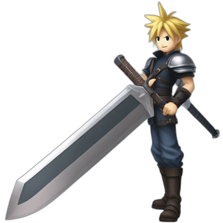 cloud strife with buster sword emoji