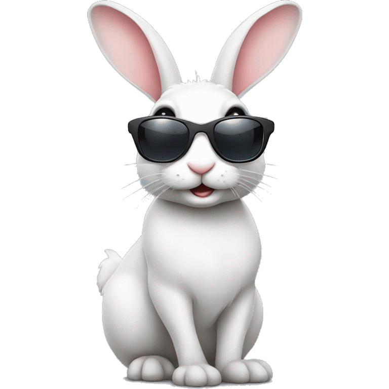 rabbit with sun glasses  emoji