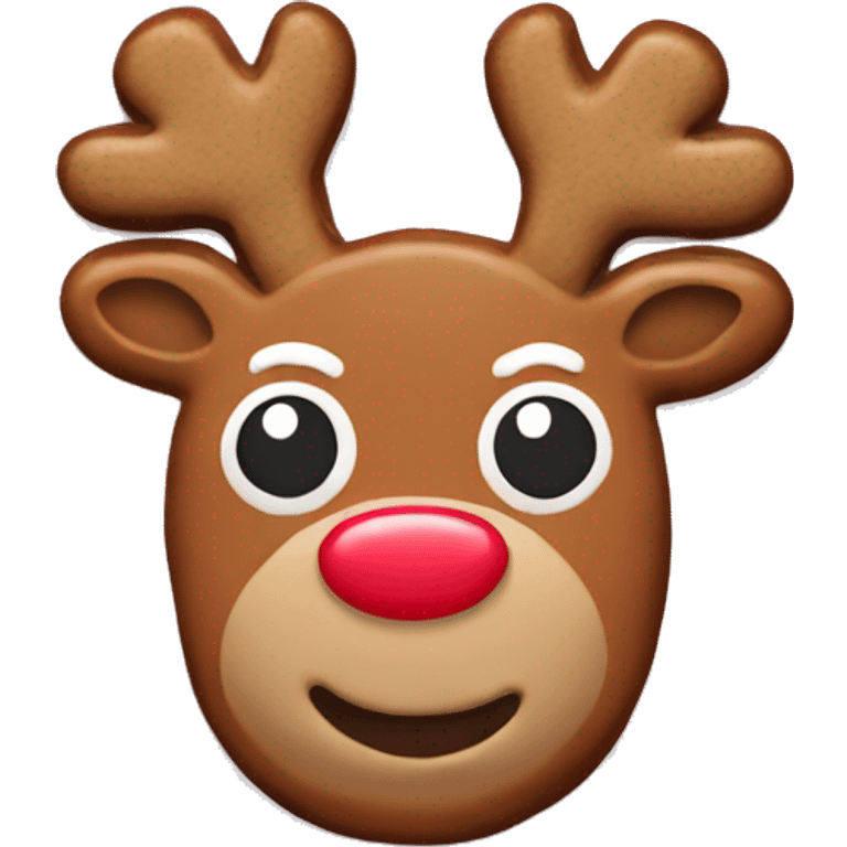  Reindeer gingerbread cookie emoji