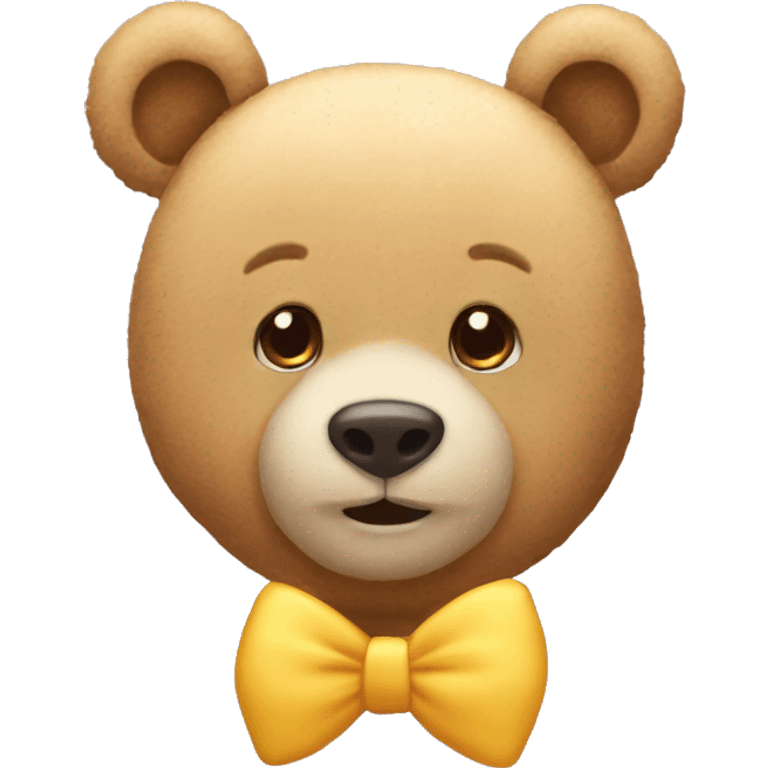 Emoji bear with emoji bow on head ￼ emoji