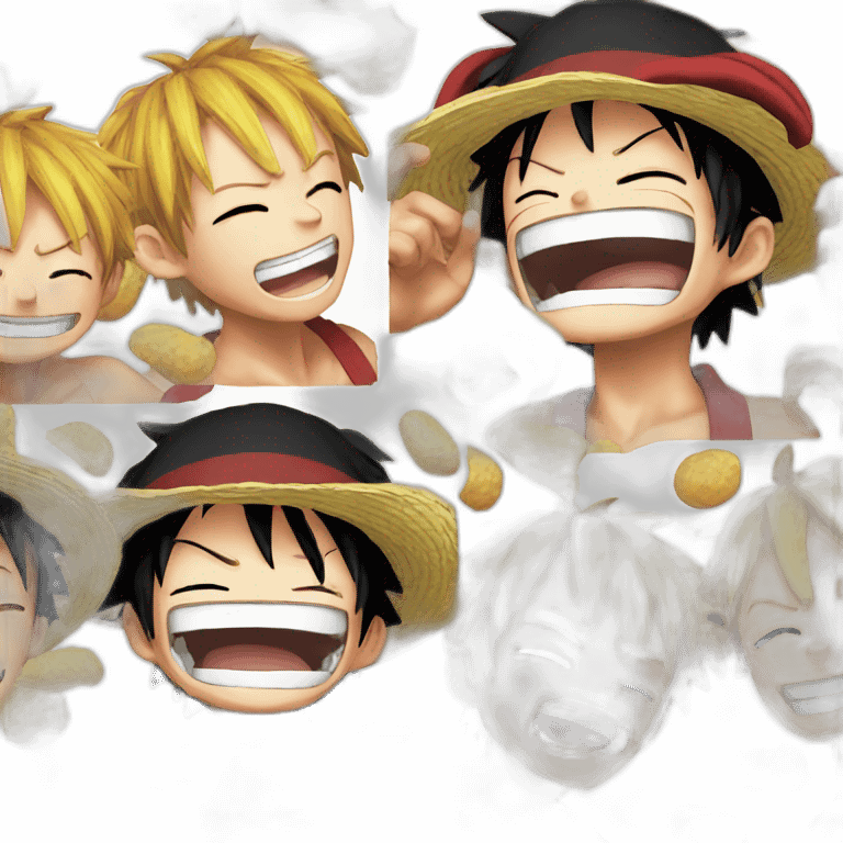 Luffy one piece laughing emoji