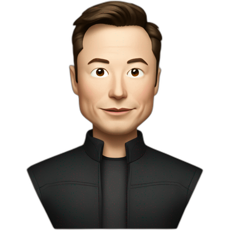 Elon musk in a tesla emoji