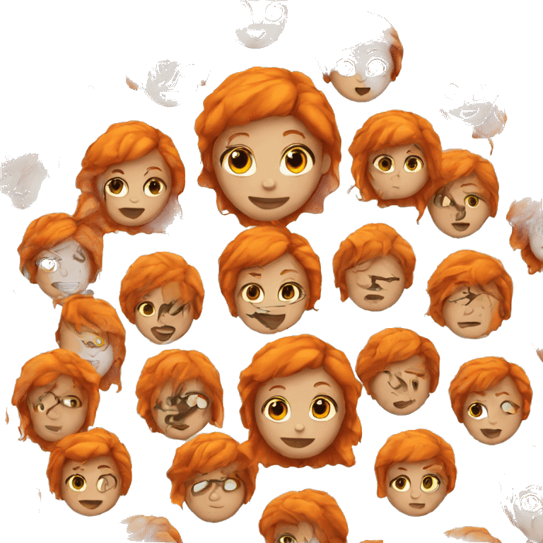 Girl with orange hair emoji