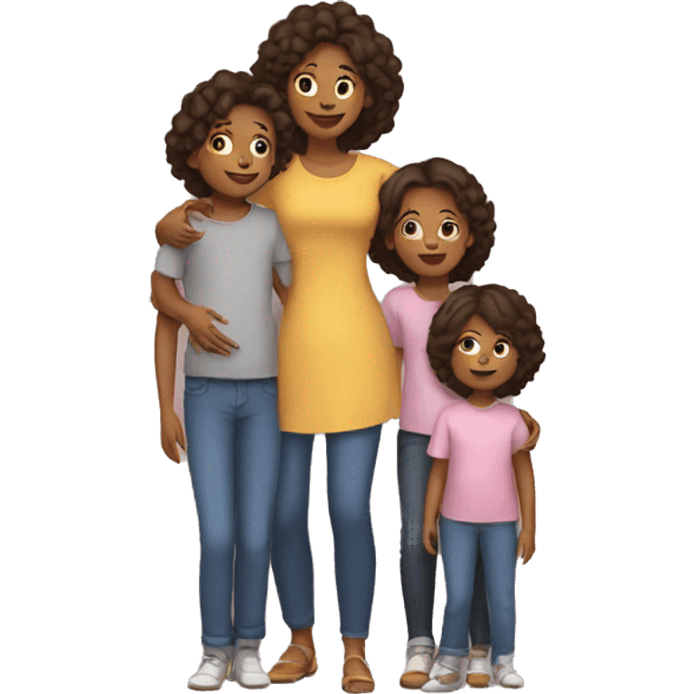 Mother and her children emoji