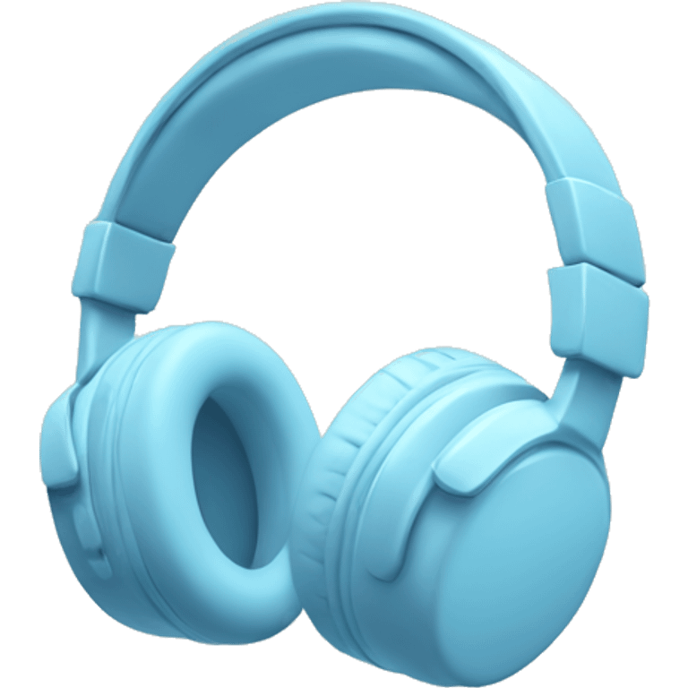 pastel blue headphone emoji