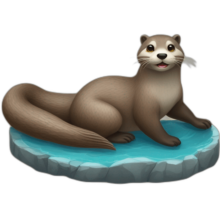 Chat sur une loutre emoji