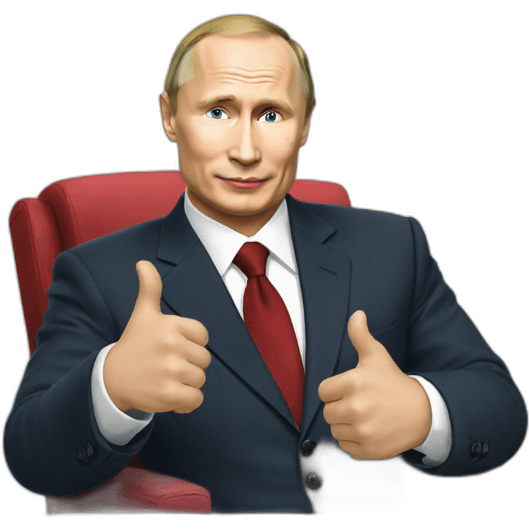 Putin gives it a thumbs up emoji