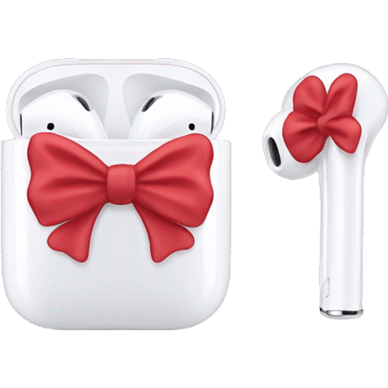 Air pods with bows emoji