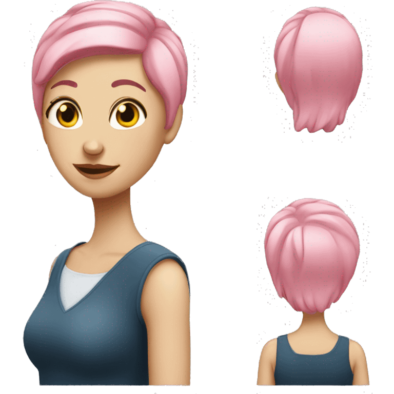 My perfect white wife with pink hair  emoji