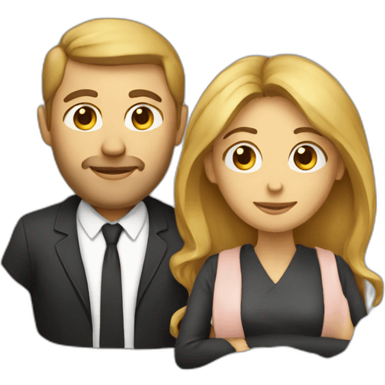 Homme embrasse une femme emoji