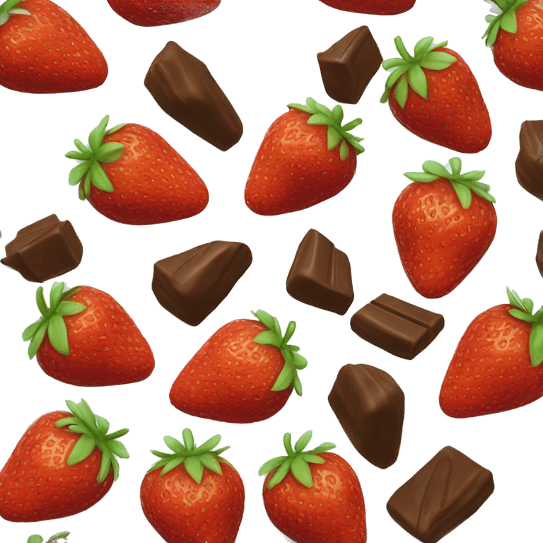 Fraise avec chocolat emoji