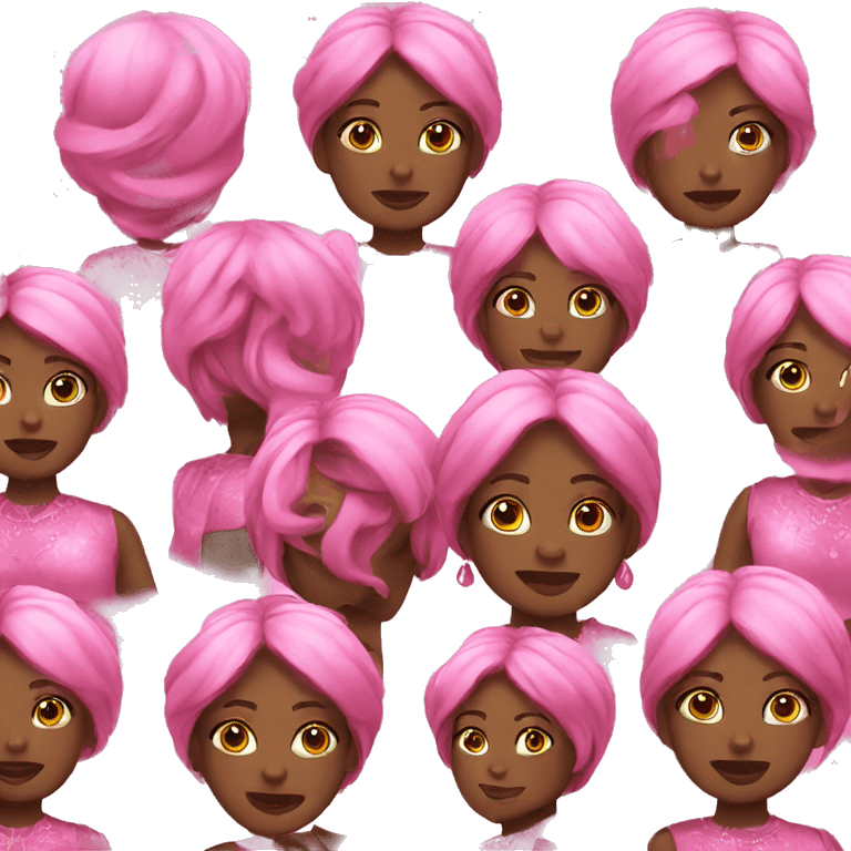 black princess emoji pink emoji