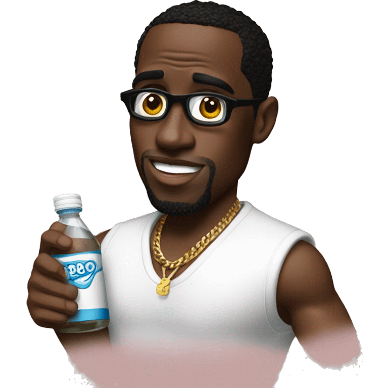 P.diddy holding a babyoil bottle  emoji