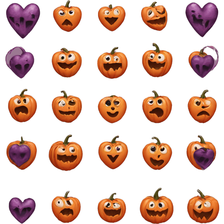 halloween heart emoji