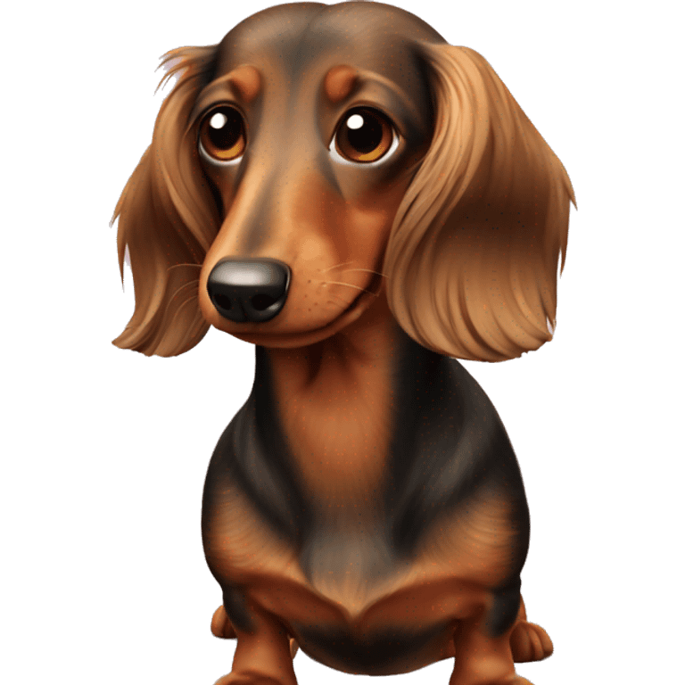 Long haired dachshund  emoji