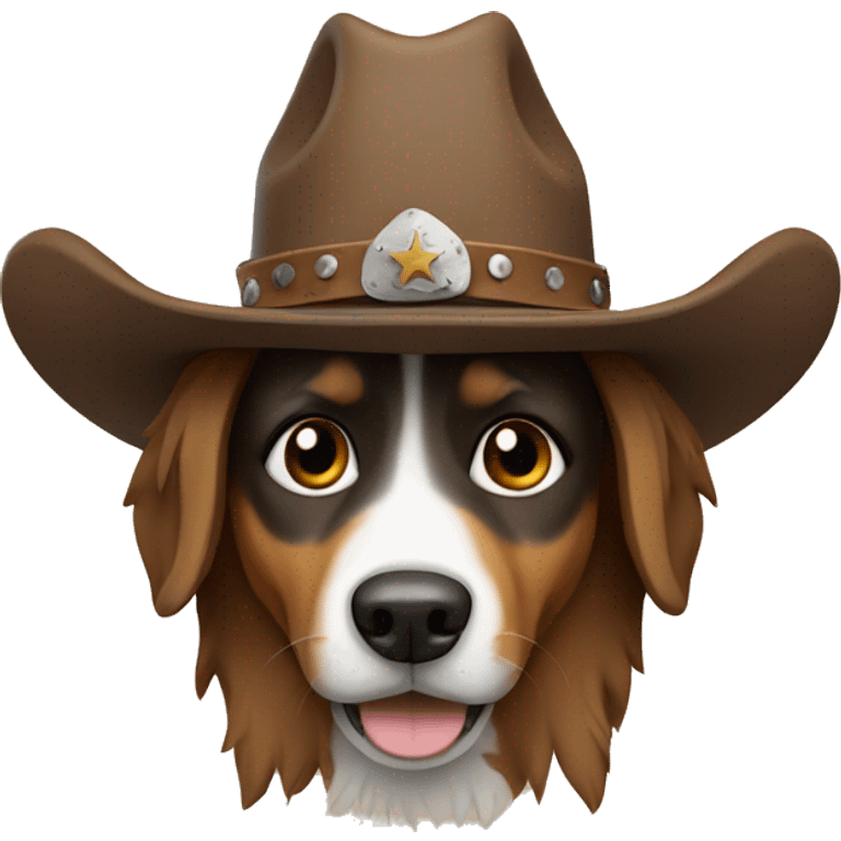 Dog with a cowboy hat emoji