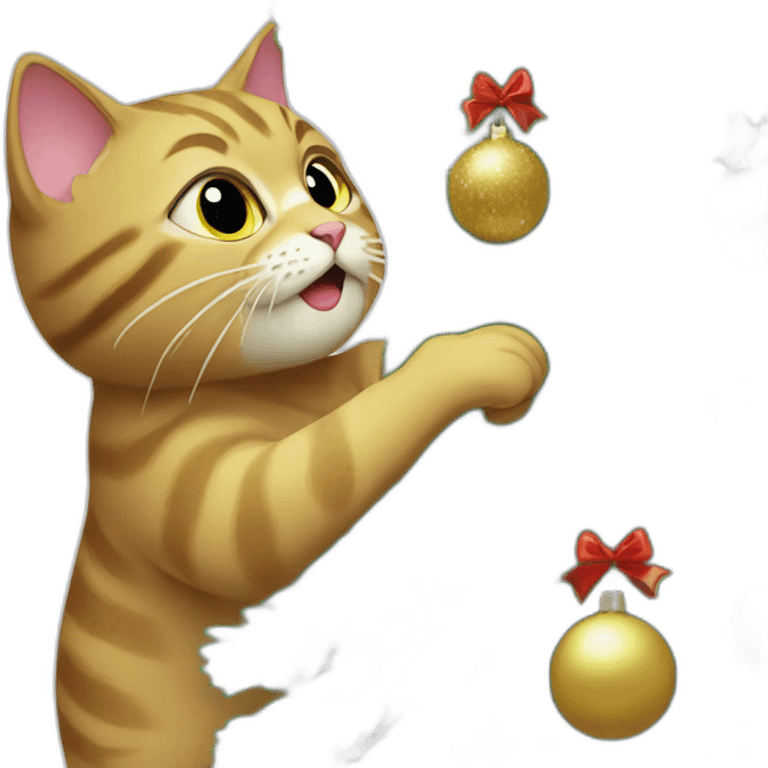 cat eating christmas tree emoji