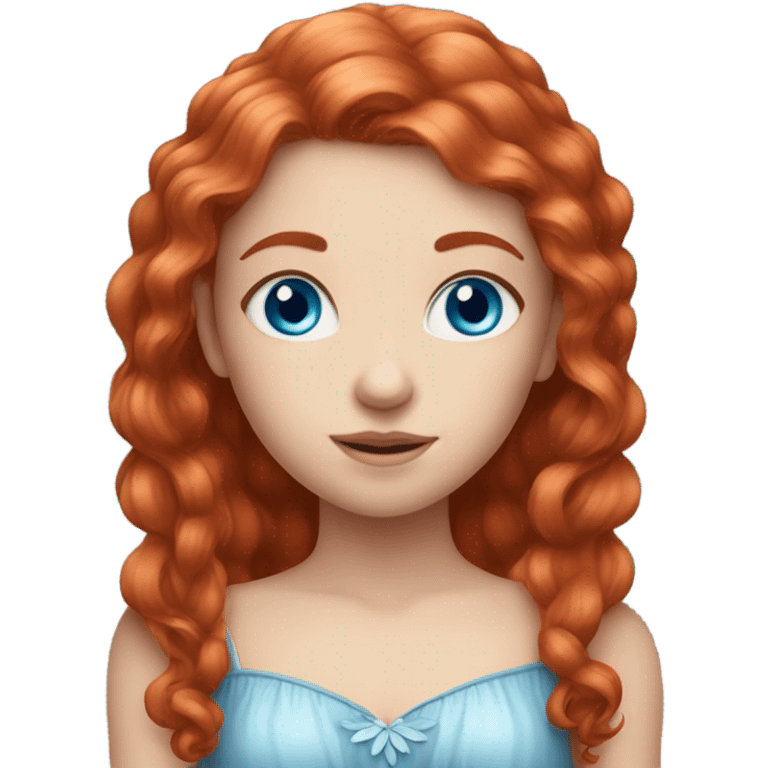 Red-hair-girl blue-eyes-fairy skin  emoji