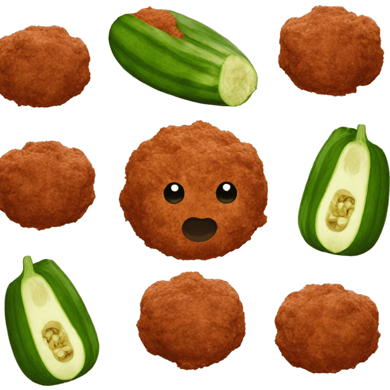 Zucchini meatball emoji