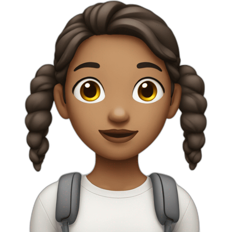 Girl with airpods emoji