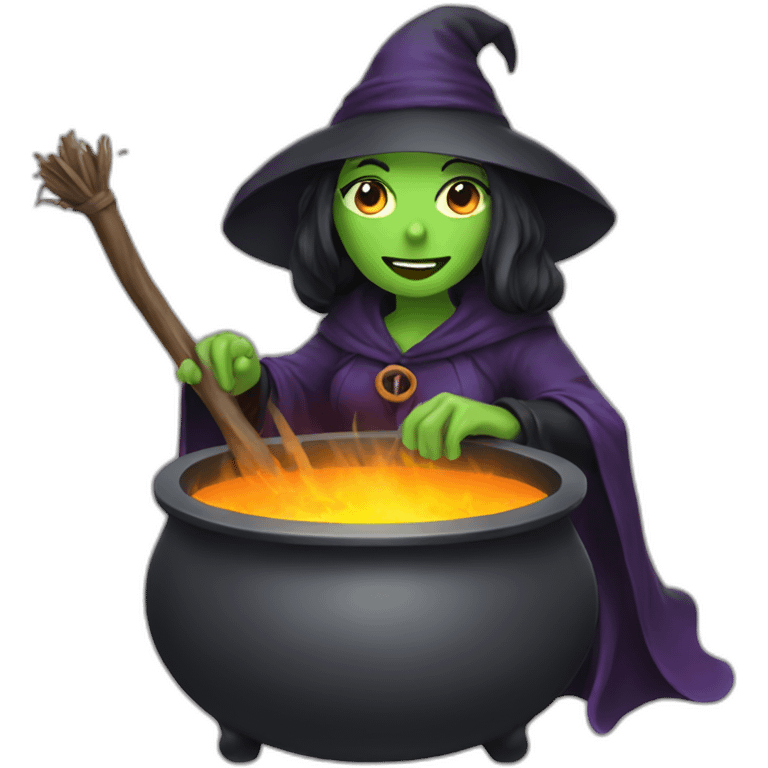 witch at a cauldron emoji