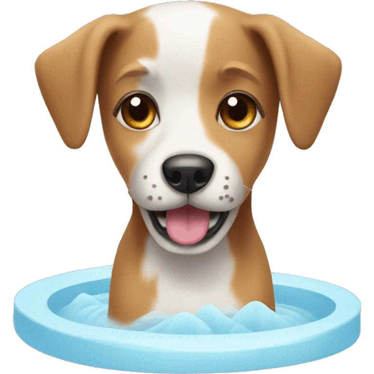 Dog having spa emoji