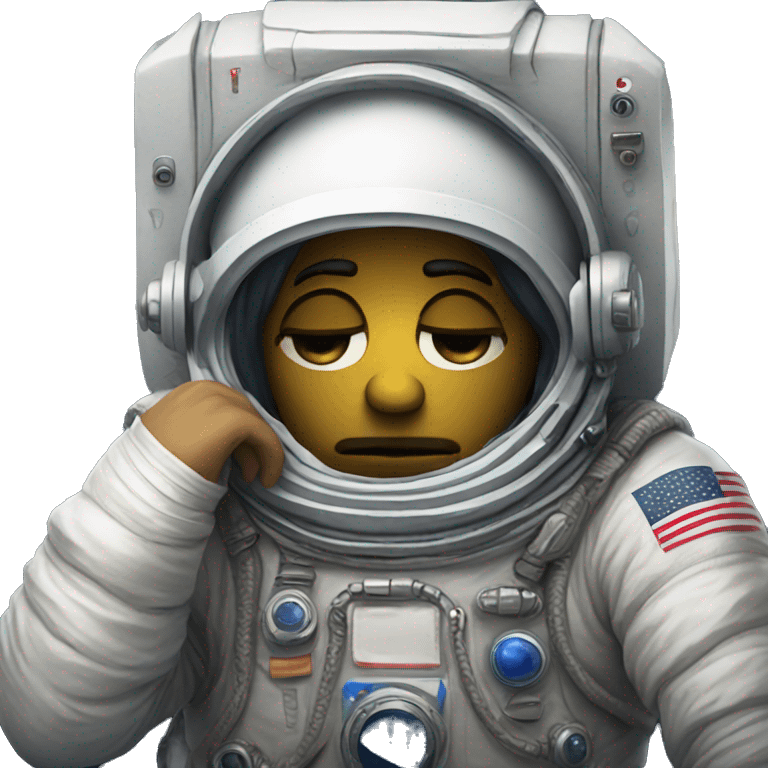 sad astronaut use iphone emoji