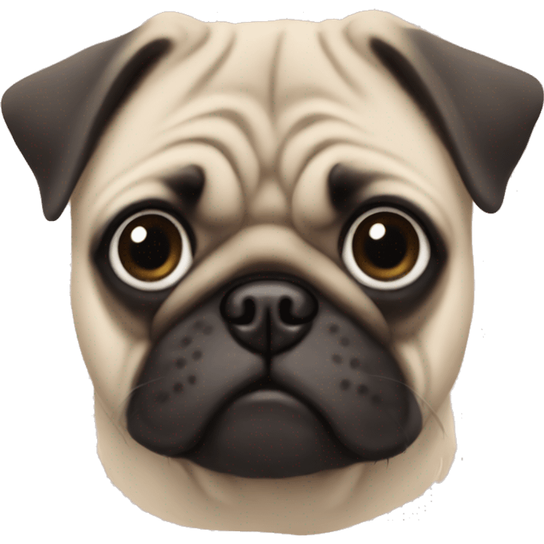 Pug with me emoji