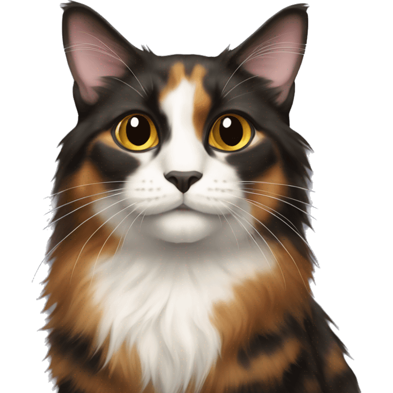 Long hair tortoiseshell cat emoji