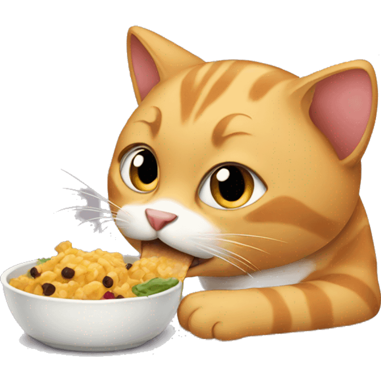 Cat eating  emoji