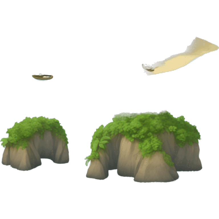 Small island with pom tre emoji