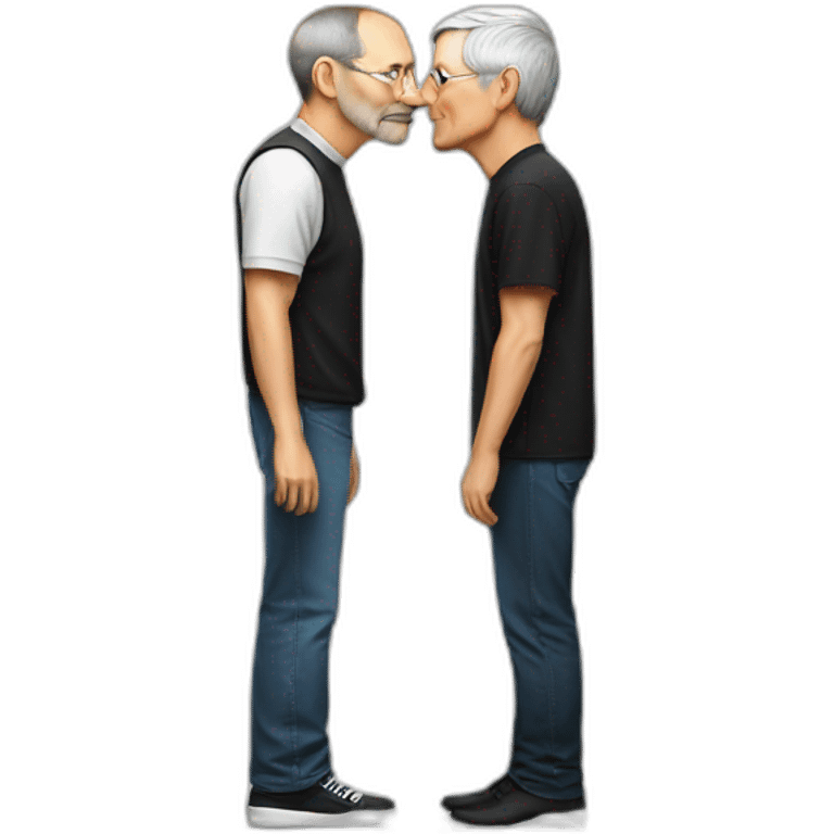 steve jobs kissing tim cook emoji