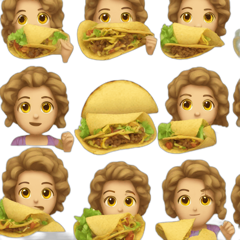 generate an emoji of a person eaten a taco emoji